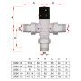 Mitigeur thermostatique ecs 95°C avec raccord