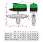 Electrovanne FAR 3 voies 40 s de secteur étanche débrayable 1/2" à 1"1/4 230 V