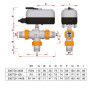 Electrovanne 3 voies solaire 130°C directionnelle étanche motorisée 3/4" à 1" à 24V et 230V