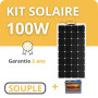 Kit Solaire Souple pour Camping-Car / Bateau / Tiny House - 100 ou 200 Wc + batterie