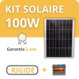 Kit Solaire Rigide pour Camping-Car / Bateau / Tiny House - 100 ou 150 Wc + batterie