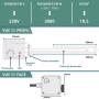 Résistance chauffe-eau - Thermoplongeur - 3 kW - 230 ou 400 V