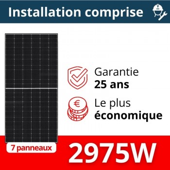 Kit solaire Longi - Autoconsommation 2975W - Avec installation