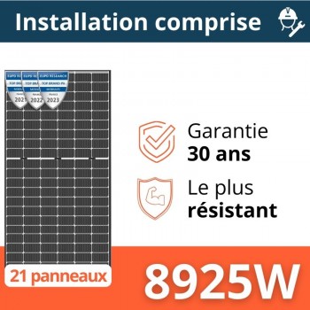 Kit solaire DualSun - Autoconsommation 8925W - Avec installation