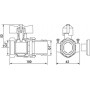 Kit vannes PCBT droites laiton chromé avec thermomètre pour plancher chauffant