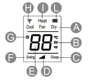 Affichage télécommande climatiseur mobile 3 kW ARGO IRO PLUS